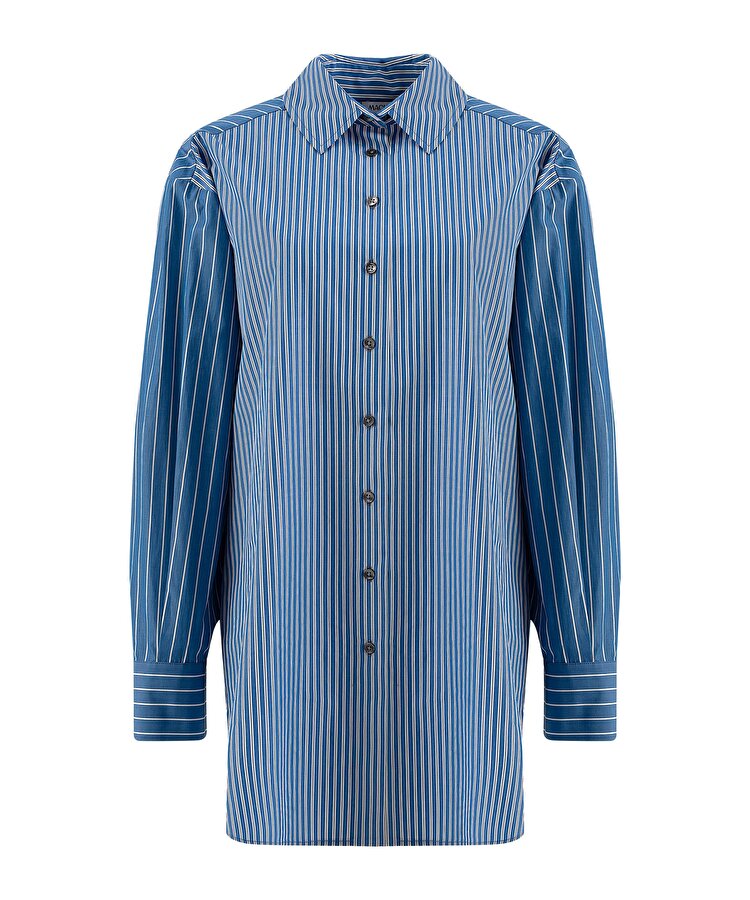 ÇİZGİ DESEN MIX POPLİN GÖMLEK