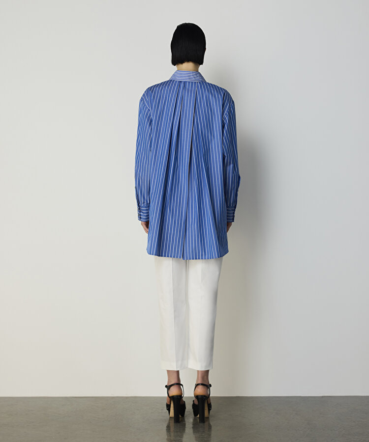 ÇİZGİ DESEN MIX POPLİN GÖMLEK