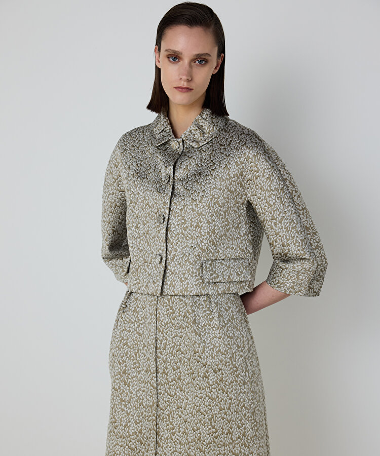 ÇİÇEK JAKARLI KAP 