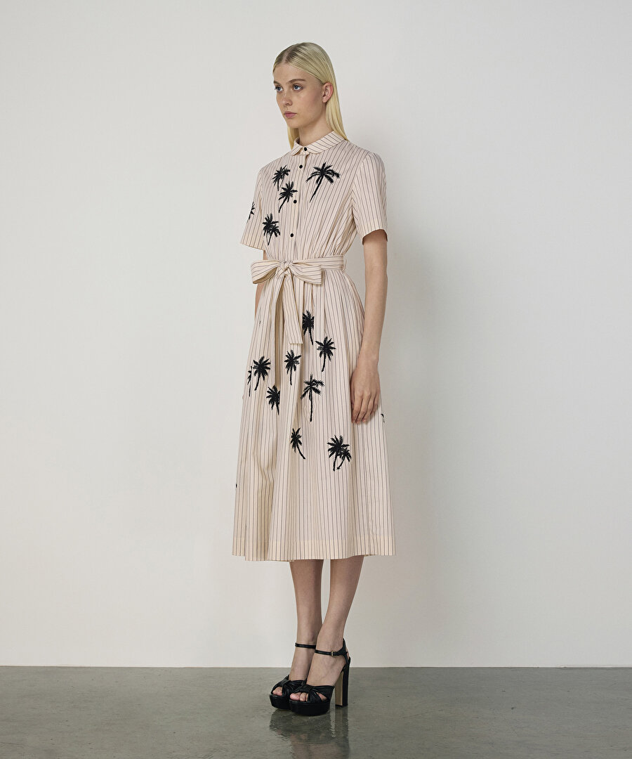 PALMİYE NAKIŞLI GÖMLEK ELBİSE