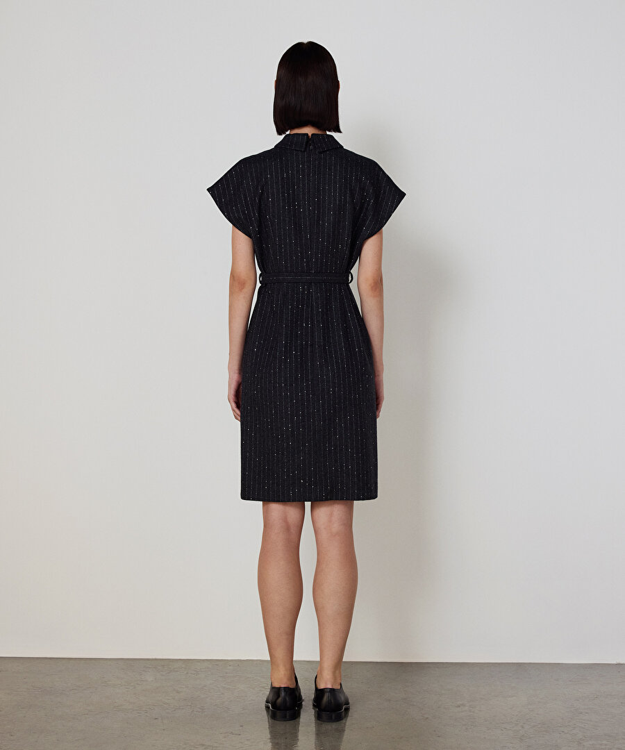 KEMERLİ FLANEL ELBİSE