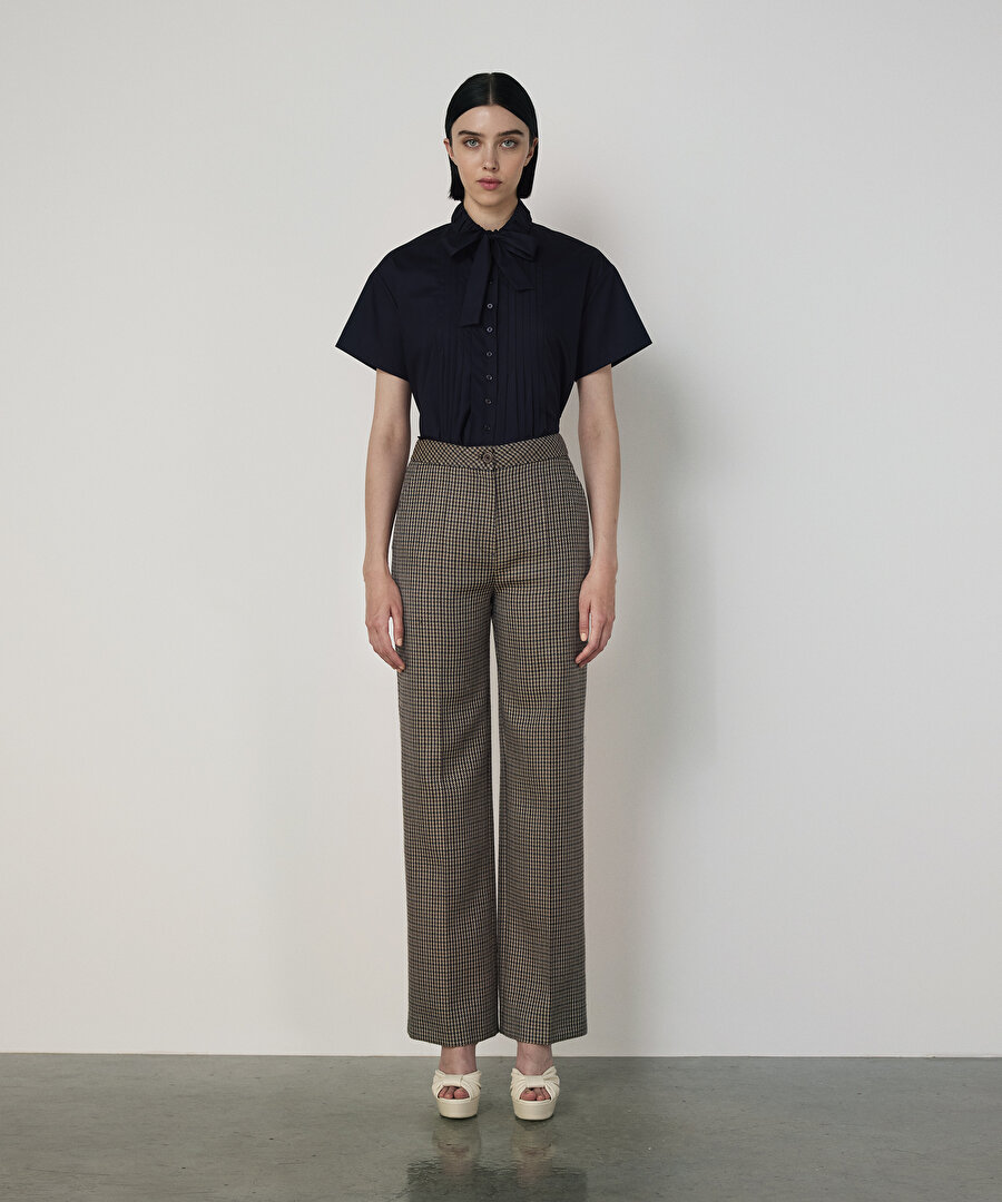 KAZAYAĞI DESEN YÜN PANTOLON