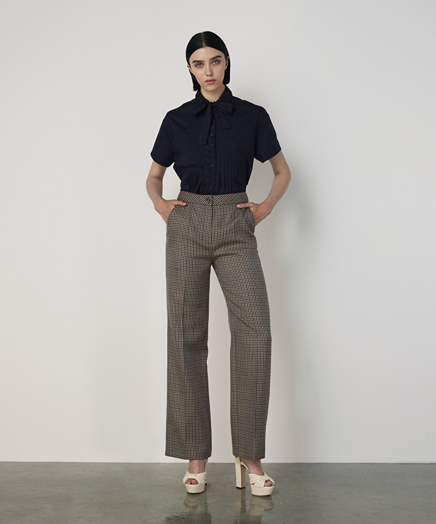 KAZAYAĞI DESEN YÜN PANTOLON