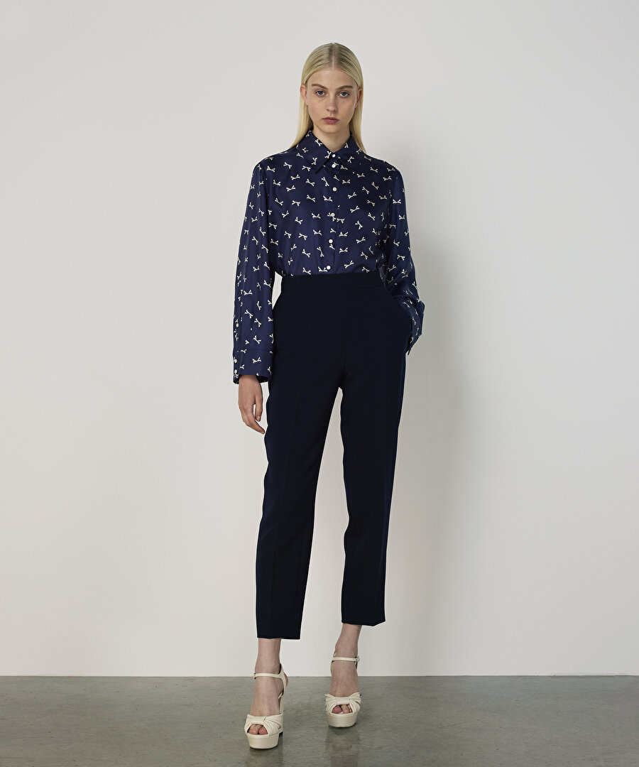 KREP CIGARETTE FİT PANTOLON