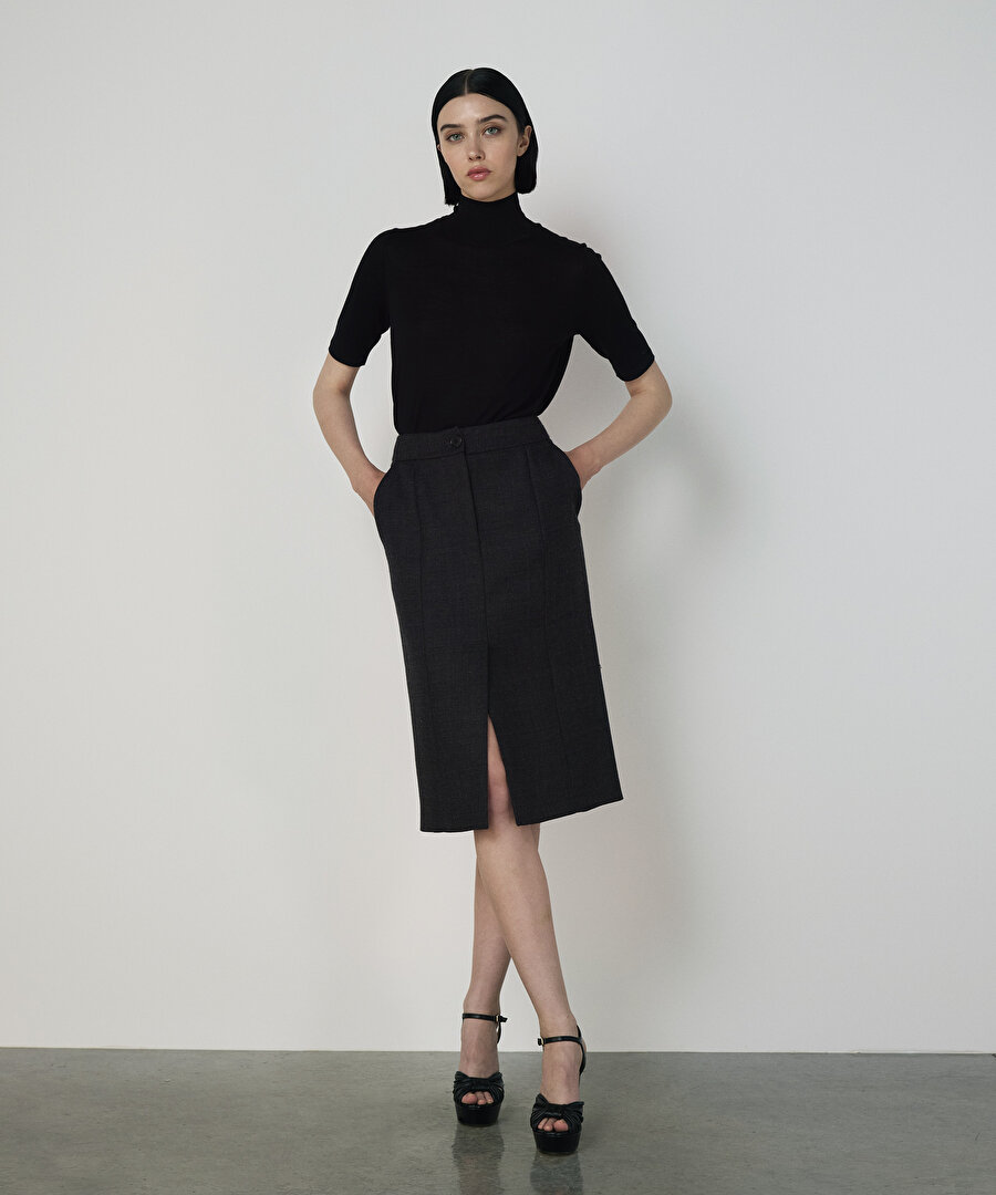 YIRTMAÇLI YÜN ETEK