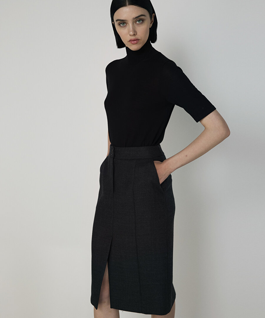 YIRTMAÇLI YÜN ETEK