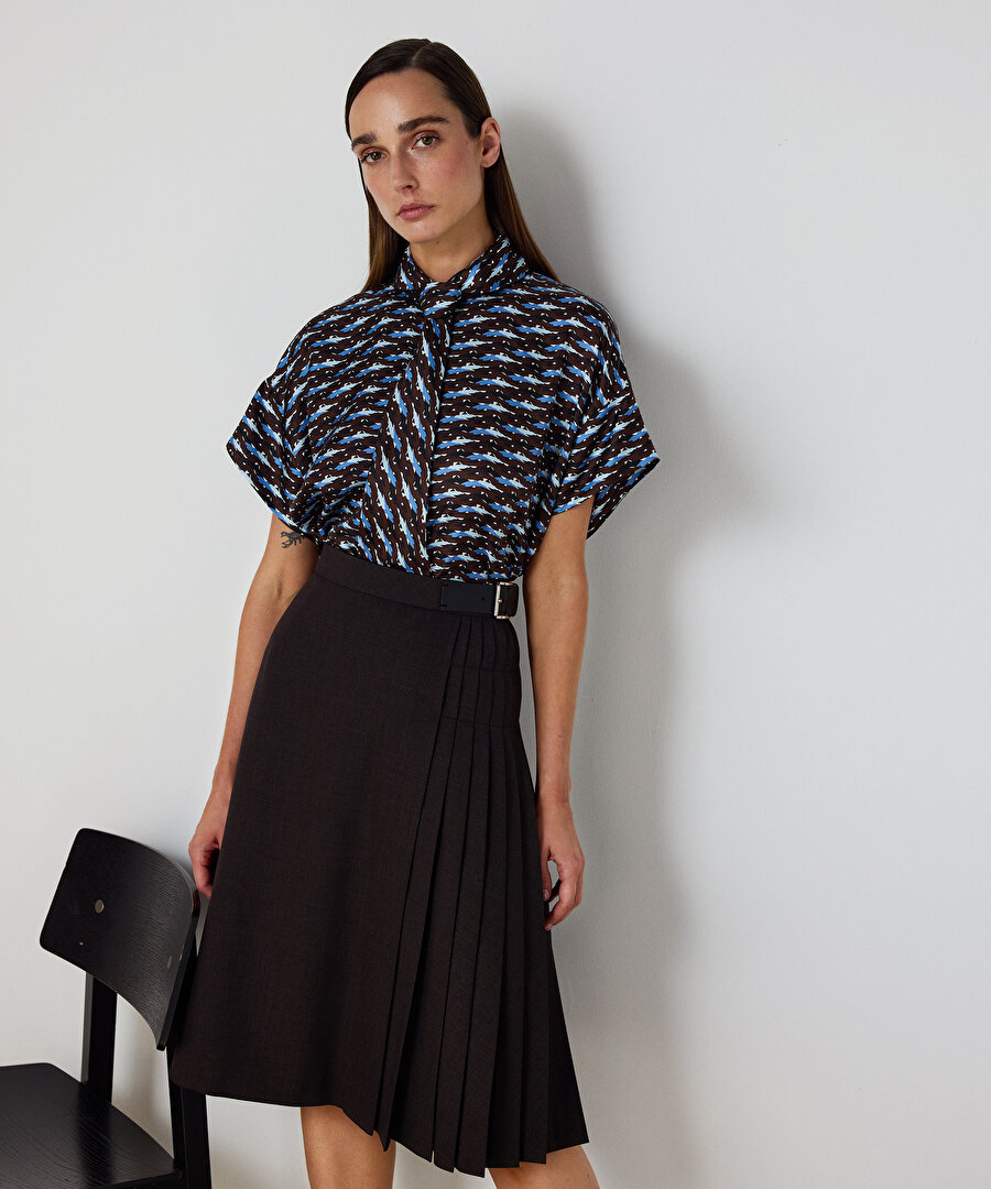 ASİMETRİK PİLELİ MİDİ ETEK