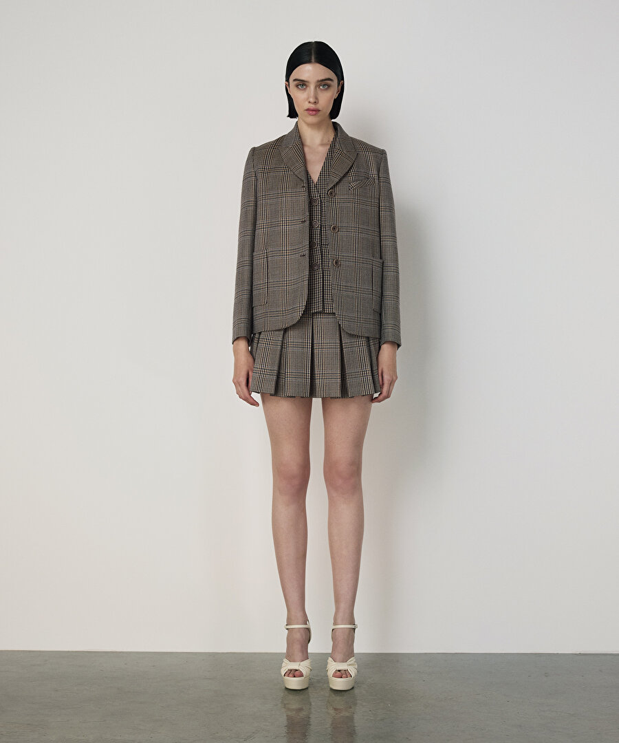 KAZAYAĞI DESEN YÜN BLAZER