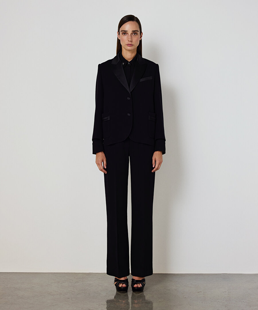 SATEN VE YÜN MIX BLAZER