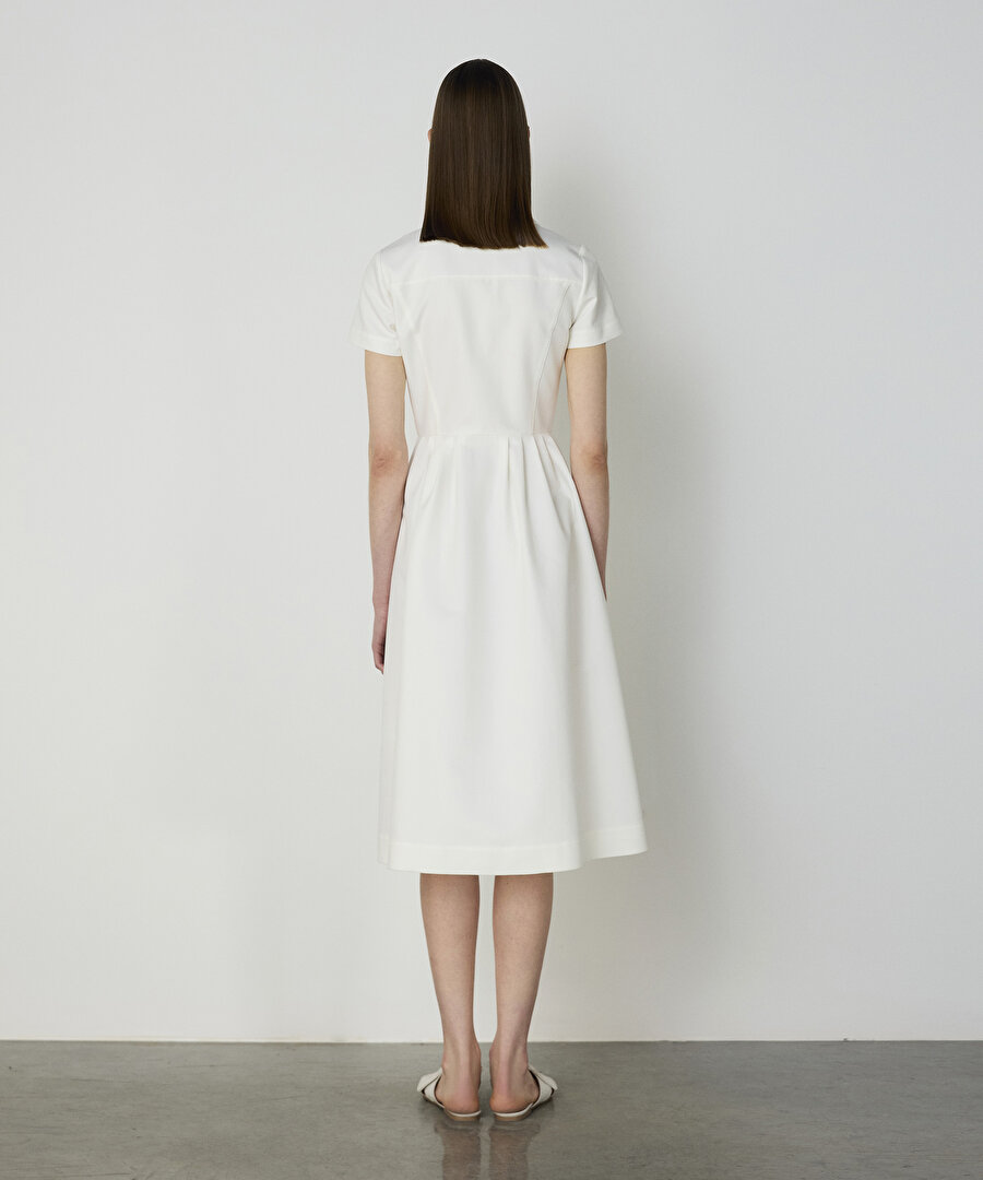 Drapeli gömlek elbise