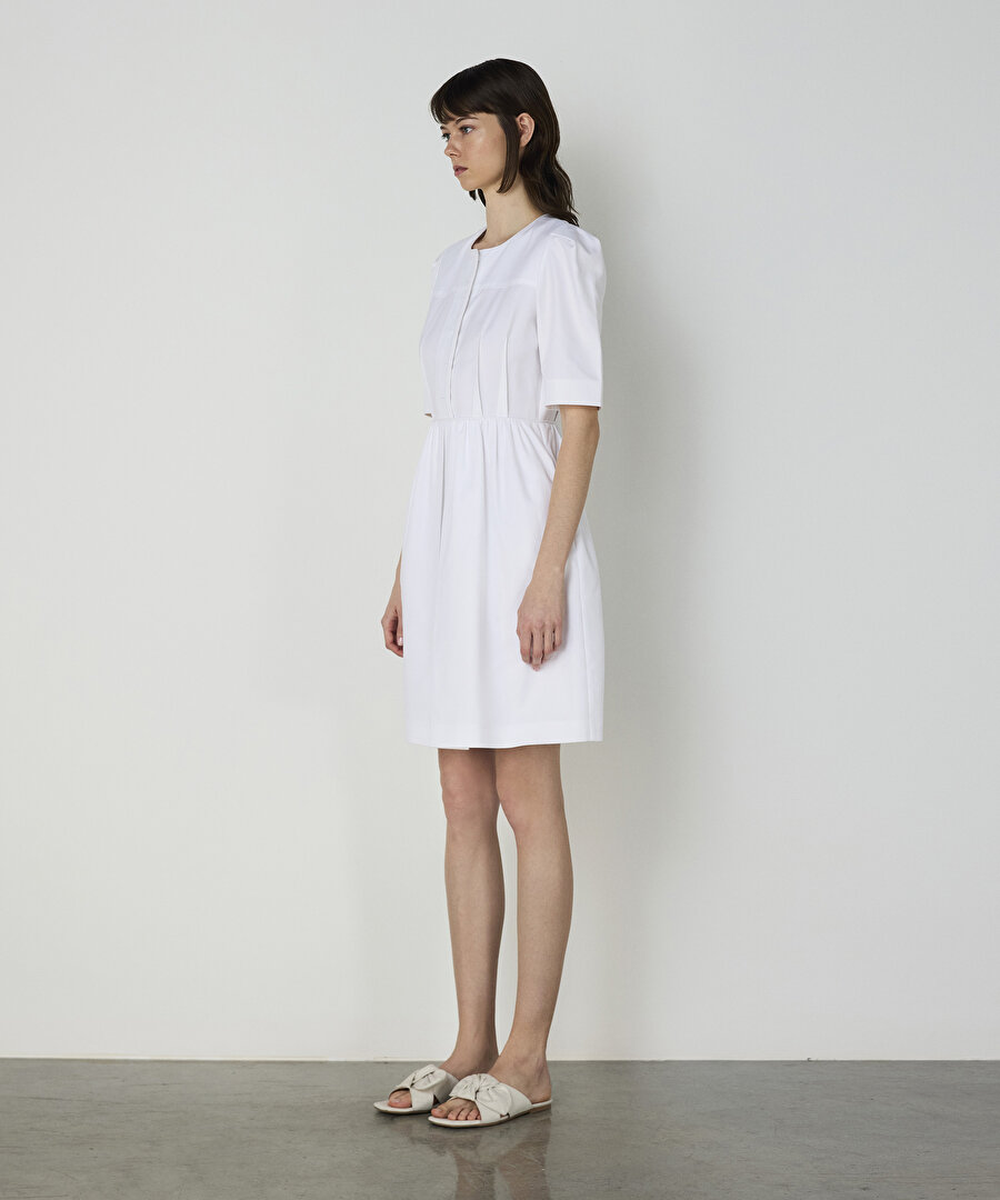 Poplin mini elbise