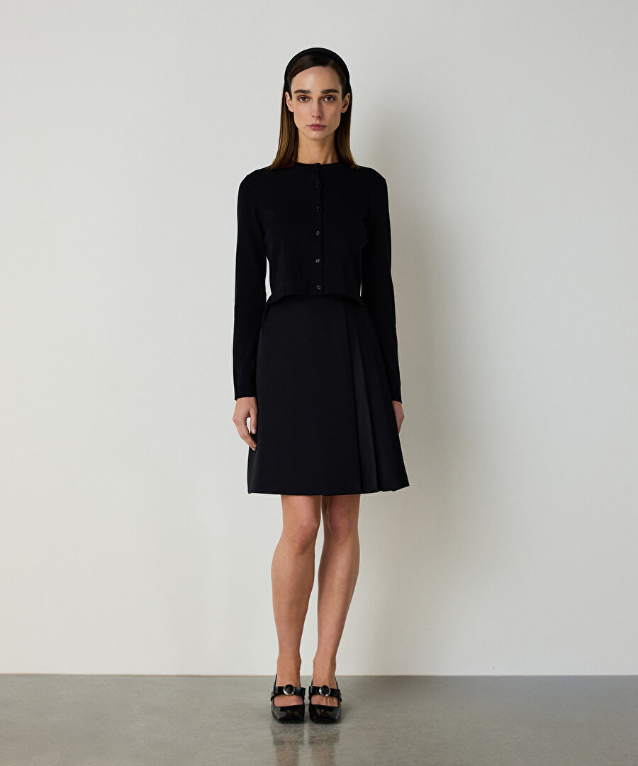 Pamuk ve ipek karışımlı hırka