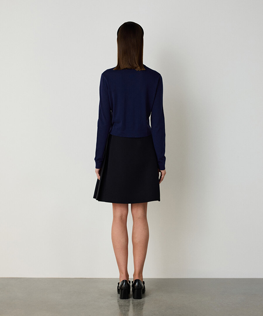 Pamuk ve ipek karışımlı hırka