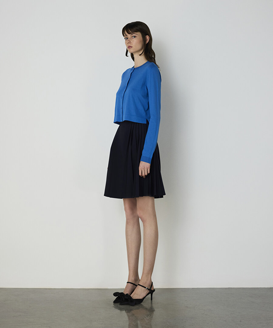 Pamuk ve ipek karışımlı hırka