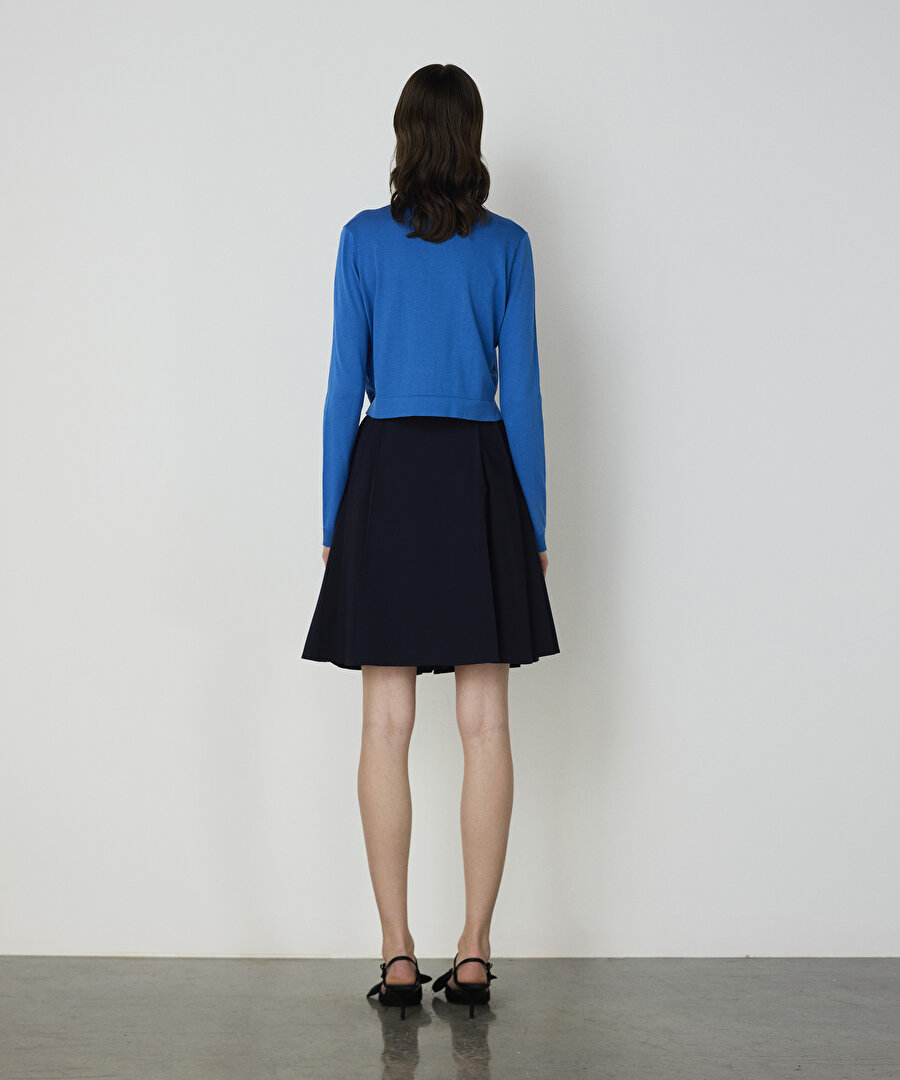 Pamuk ve ipek karışımlı hırka