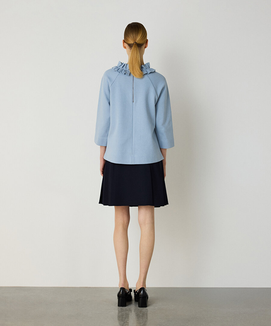 Fırfır şeritli sweatshirt