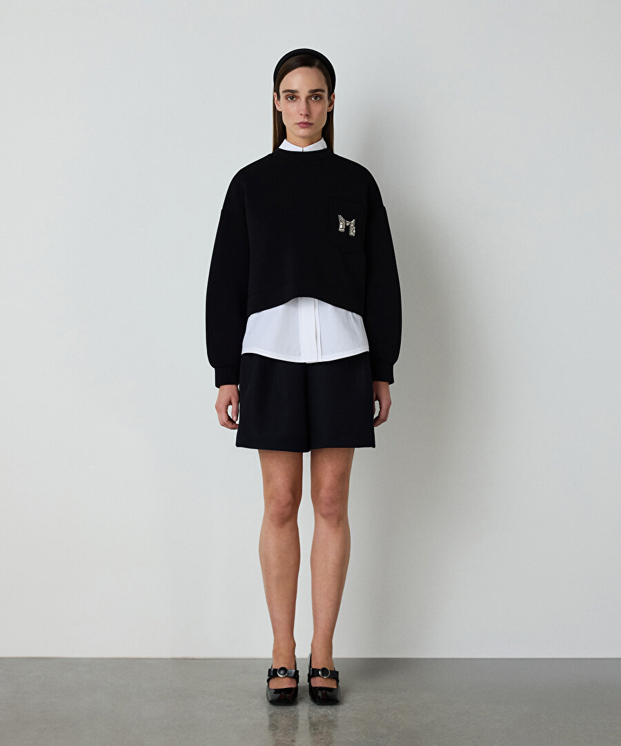 Logo işlemeli sweatshirt