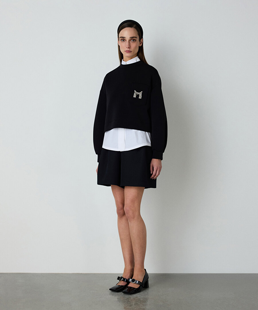 Logo işlemeli sweatshirt