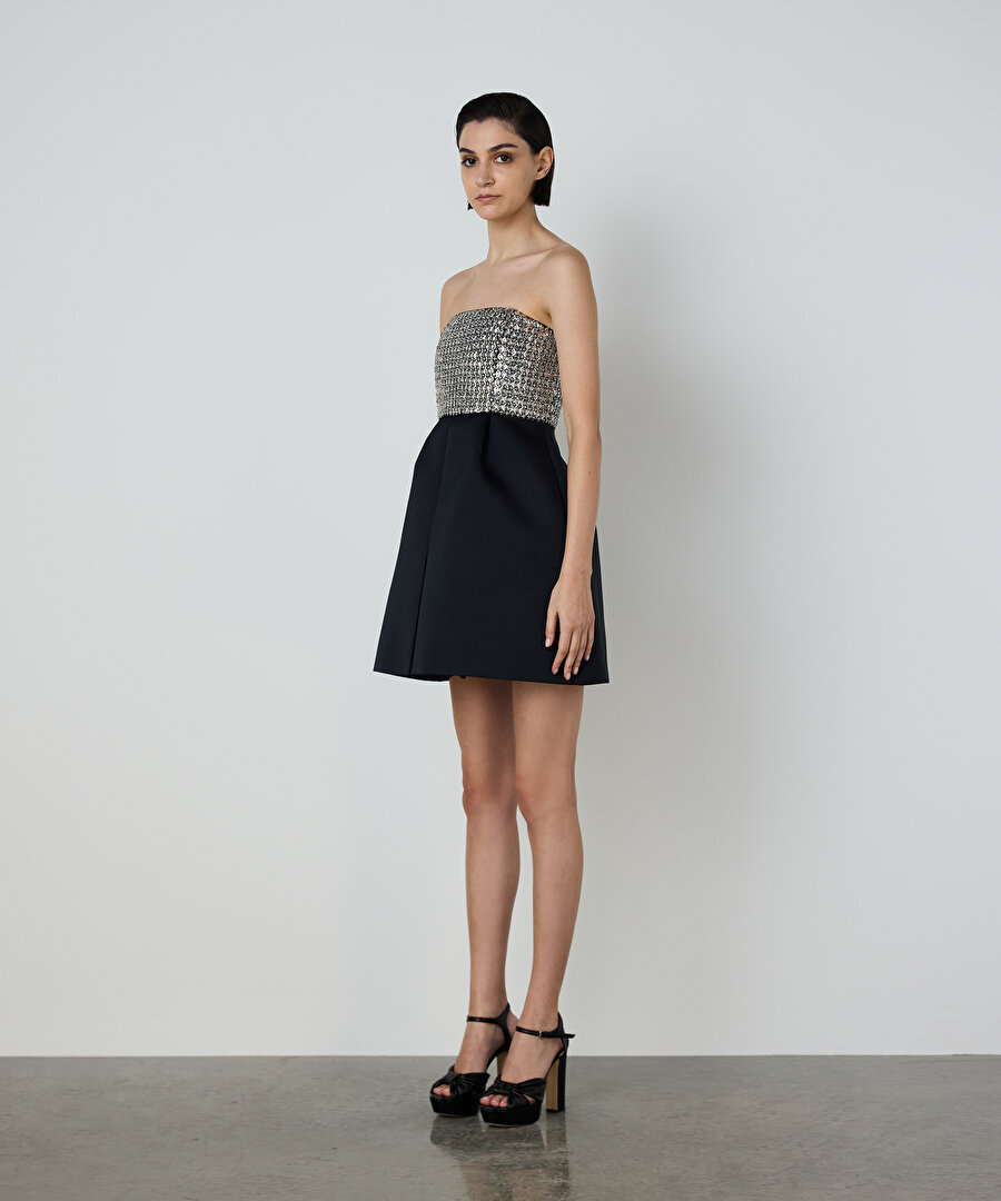 PAYETLİ PİLİKAŞELİ ELBİSE