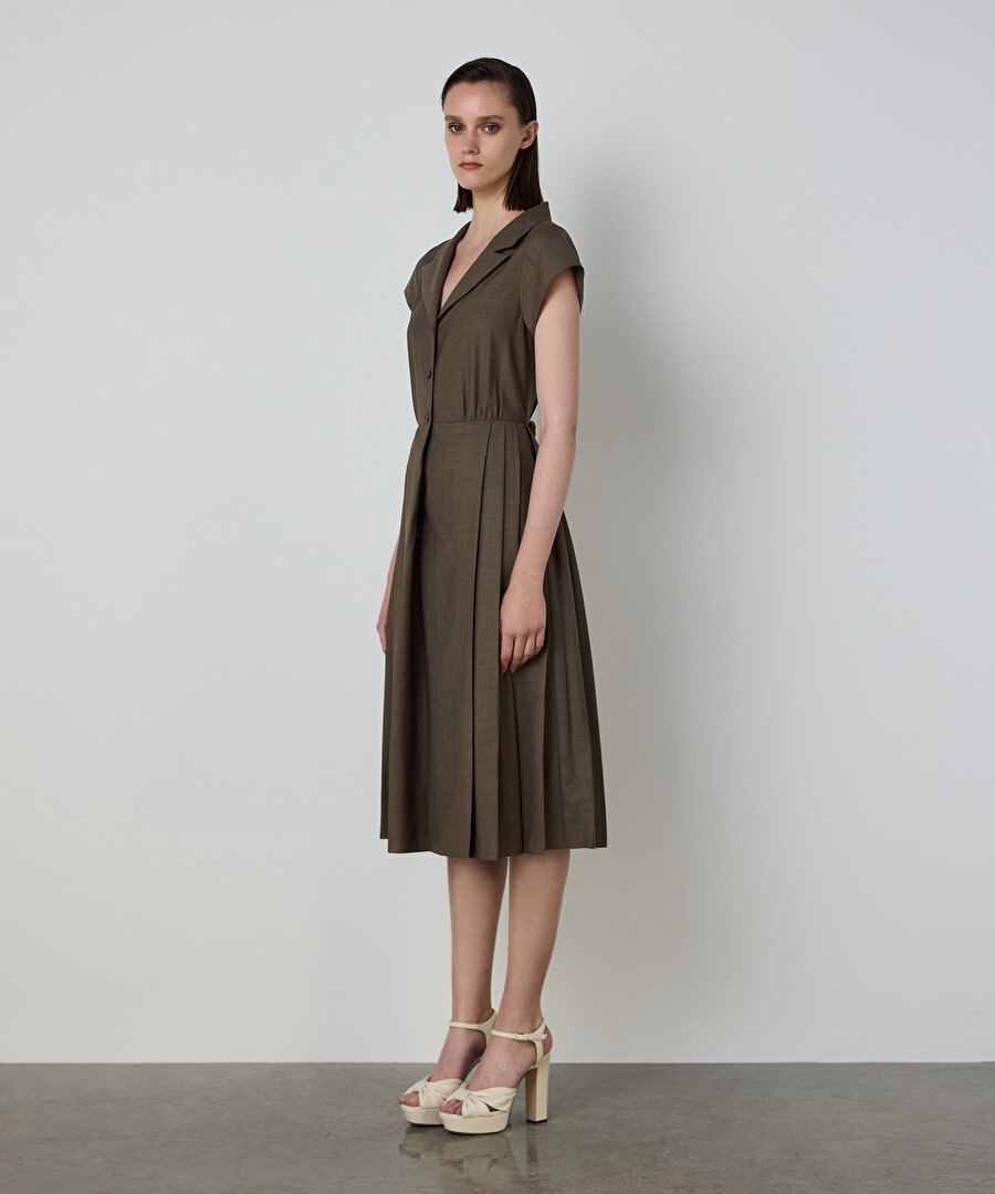 PİLELİ YÜN ELBİSE