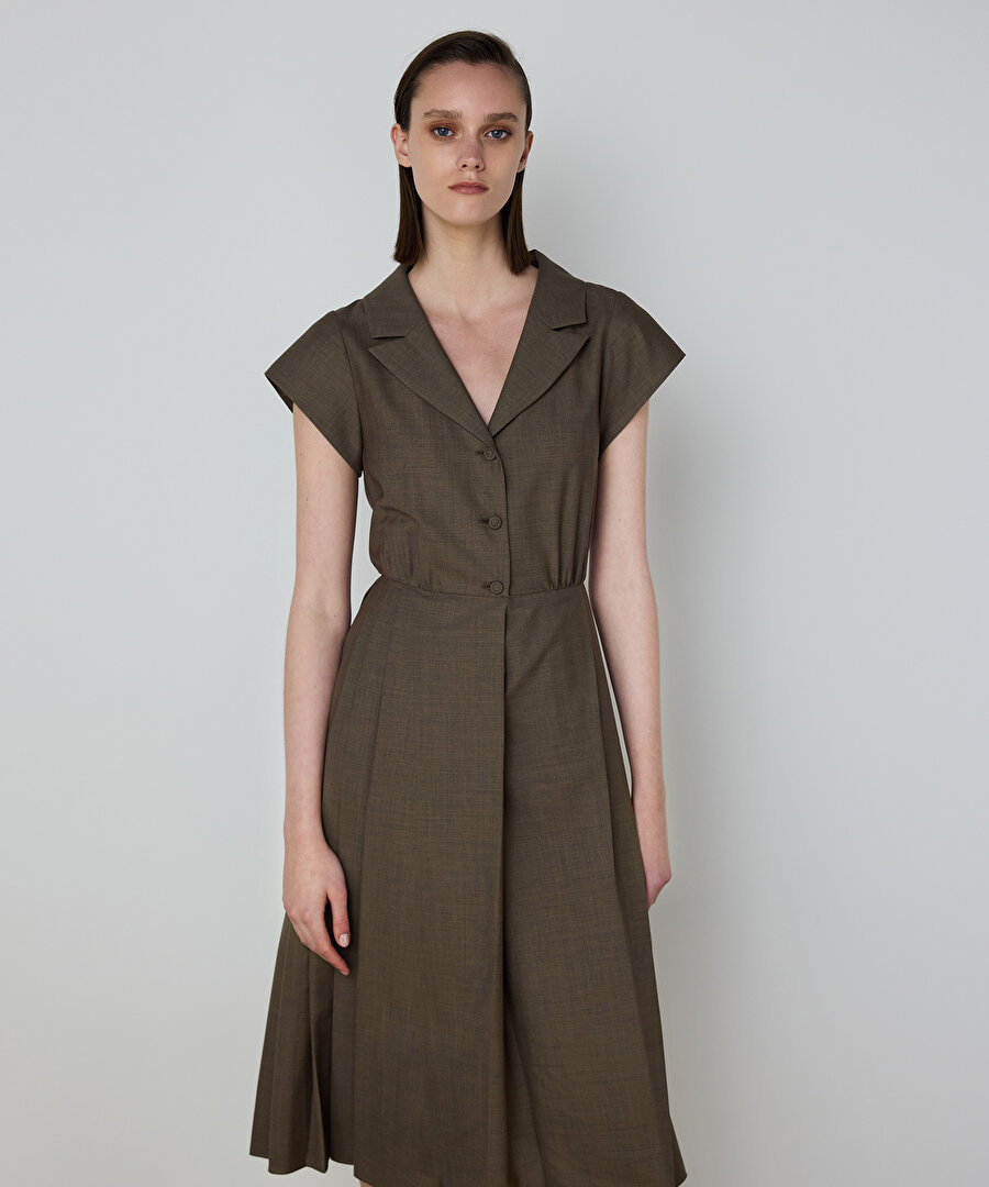 PİLELİ YÜN ELBİSE