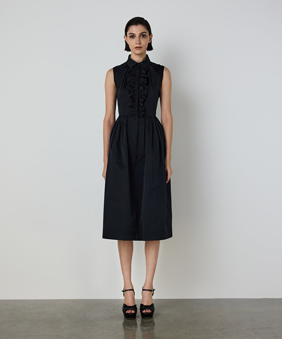 VOLANLI TAFTA ELBİSE