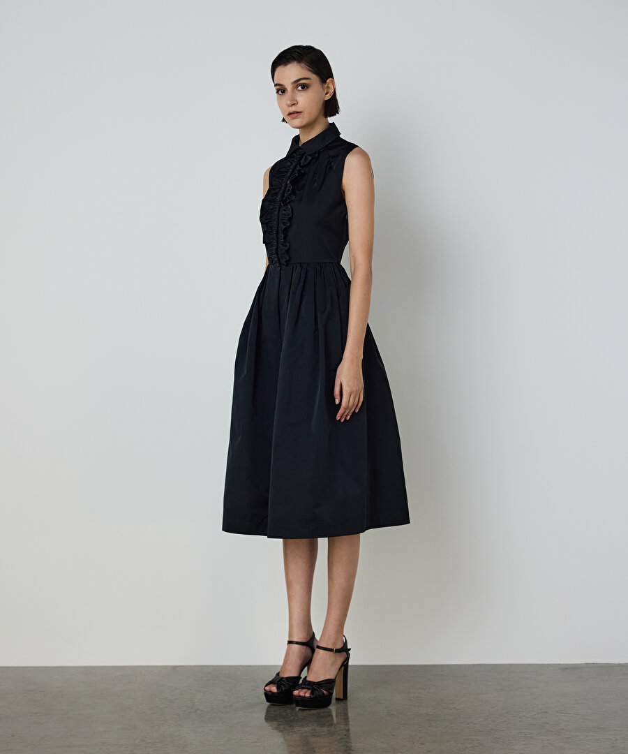 VOLANLI TAFTA ELBİSE