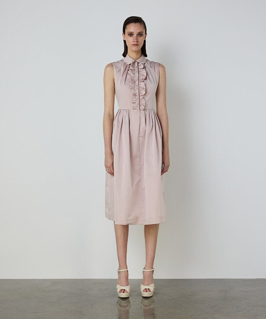 VOLANLI TAFTA ELBİSE