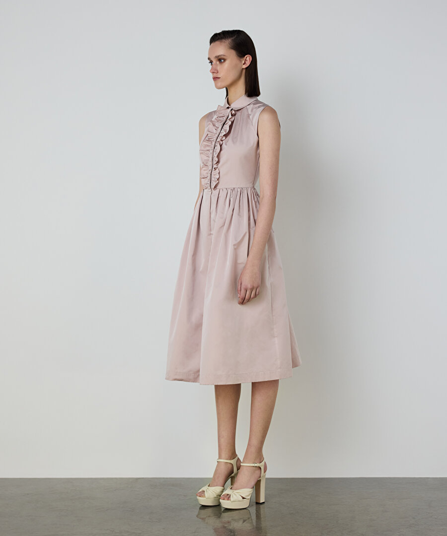 VOLANLI TAFTA ELBİSE