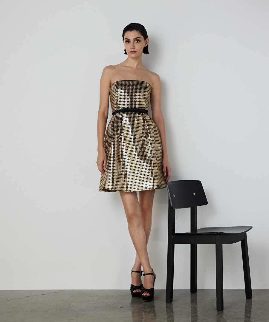 PAYETLİ MİNİ ELBİSE