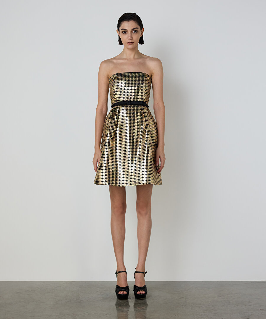 PAYETLİ MİNİ ELBİSE