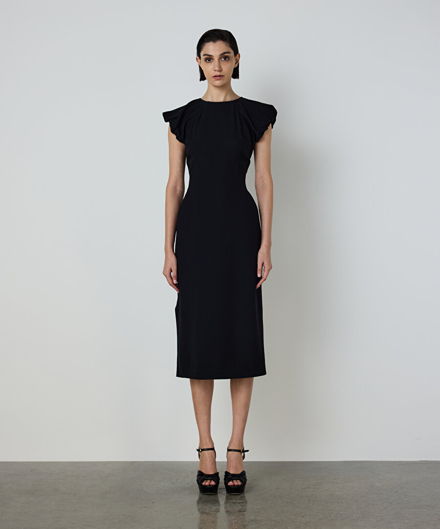 BALON KOL MİDİ ELBİSE