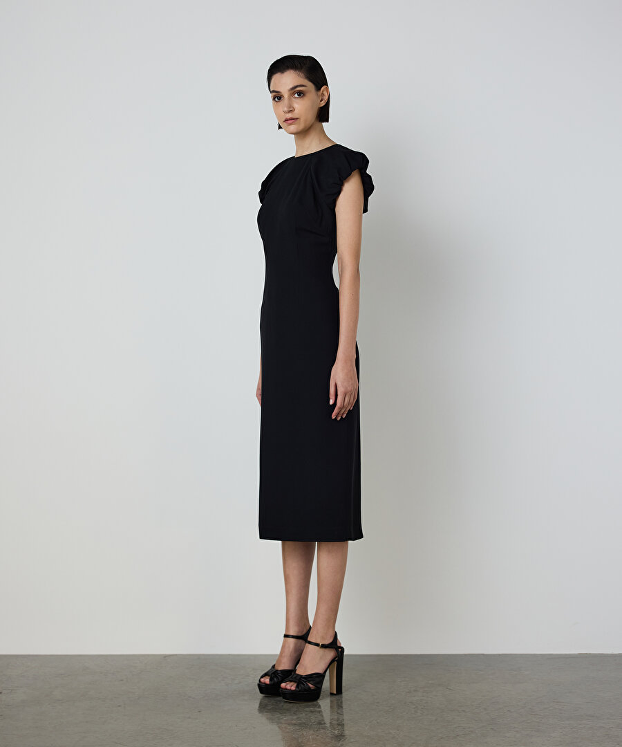 BALON KOL MİDİ ELBİSE