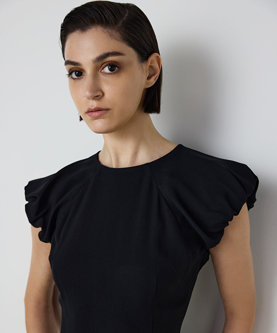 BALON KOL MİDİ ELBİSE