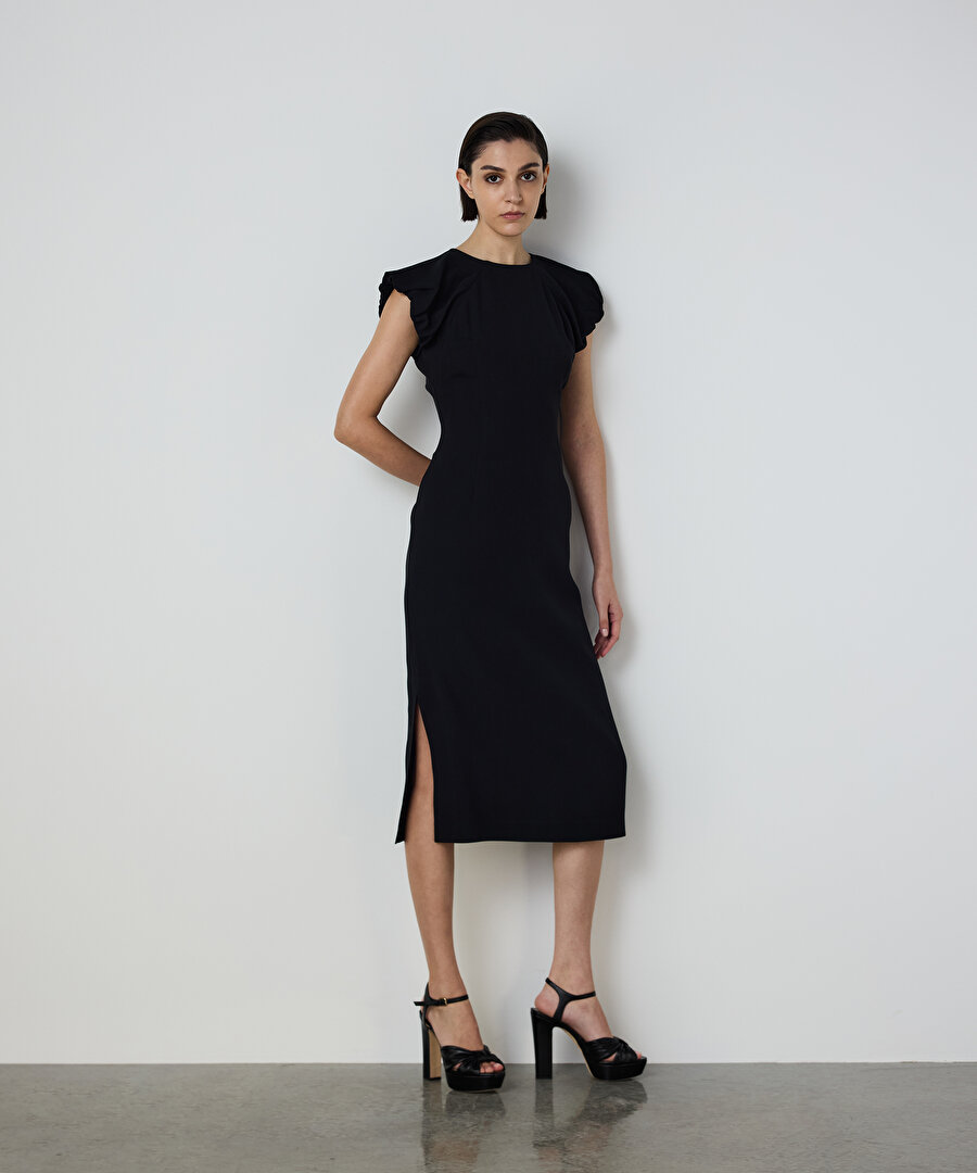 BALON KOL MİDİ ELBİSE