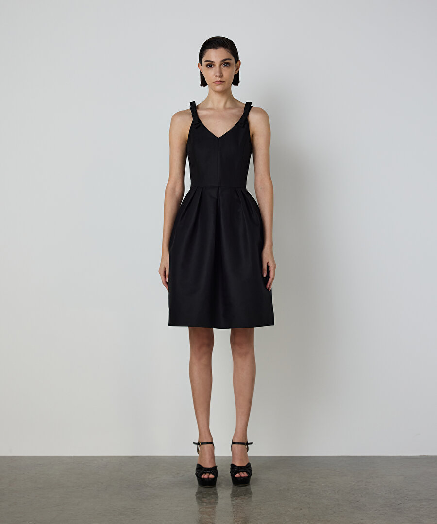 PİLELİ POPLİN ELBİSE 