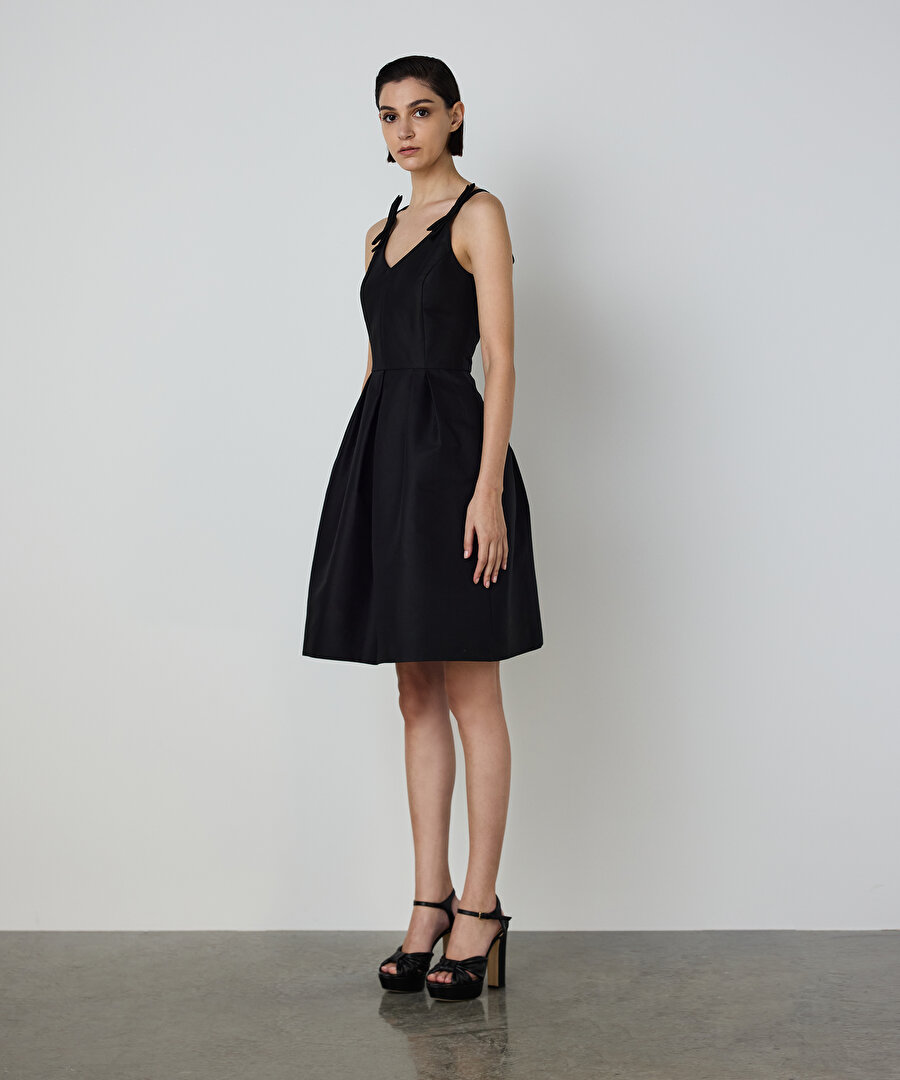 PİLELİ POPLİN ELBİSE 