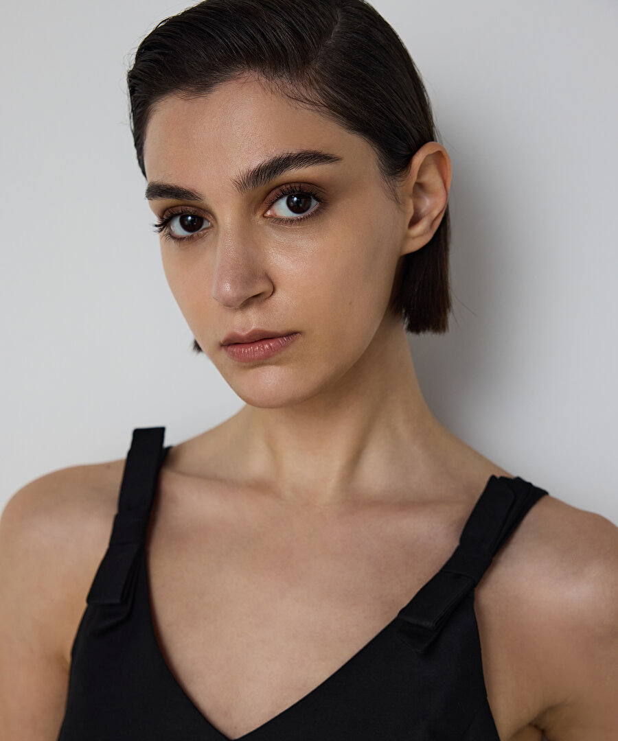 PİLELİ POPLİN ELBİSE 