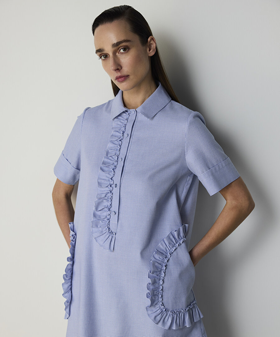 FIRFIR ŞERİTLİ ELBİSE