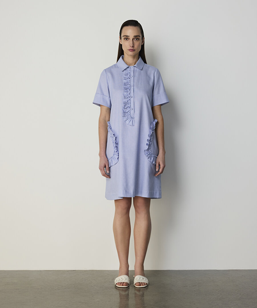 FIRFIR ŞERİTLİ ELBİSE