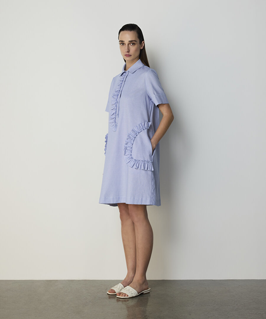 FIRFIR ŞERİTLİ ELBİSE