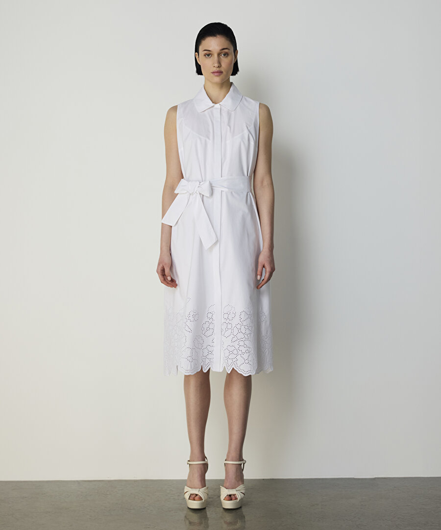 FLORAL NAKIŞLI GÖMLEK ELBİSE