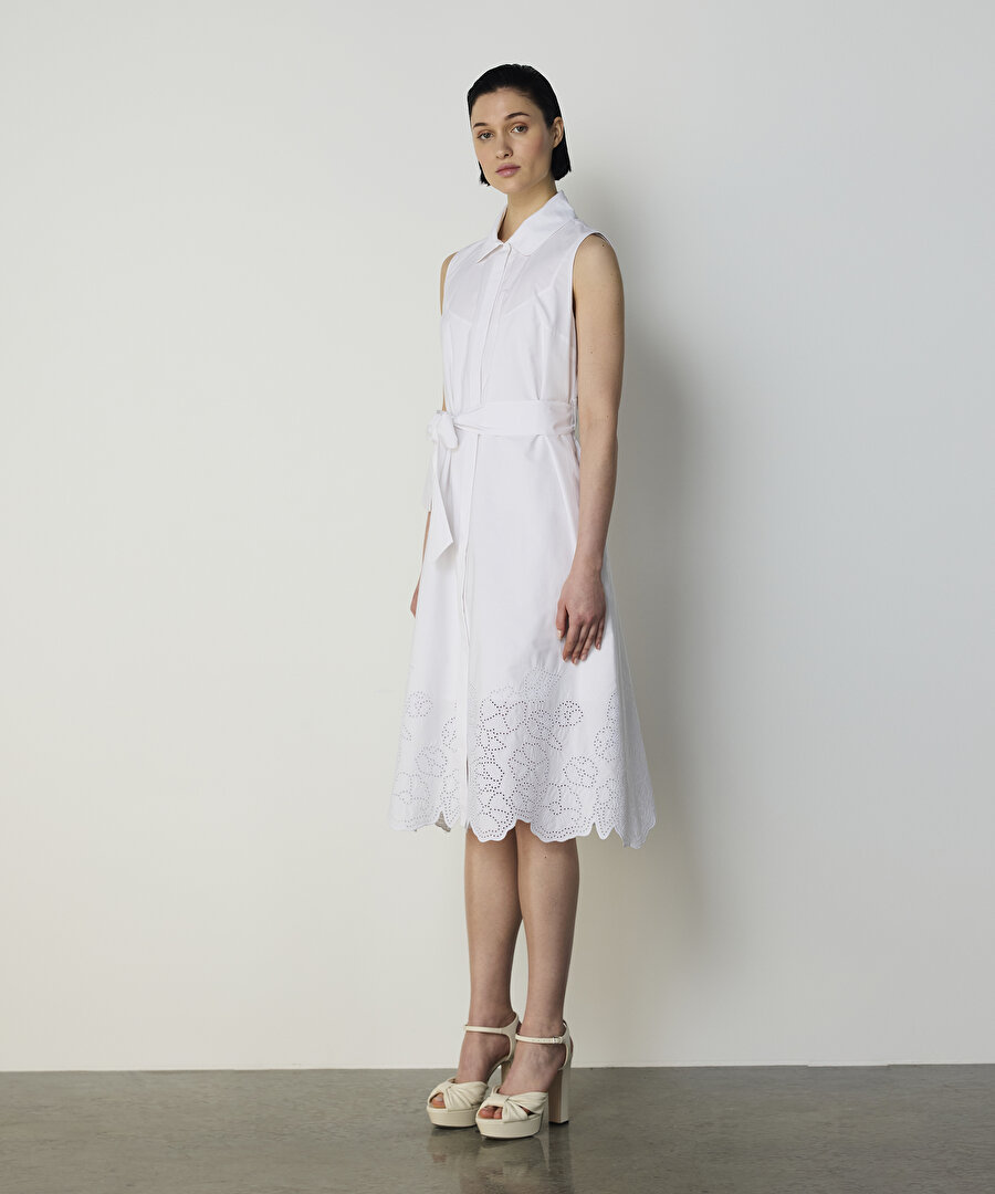 FLORAL NAKIŞLI GÖMLEK ELBİSE