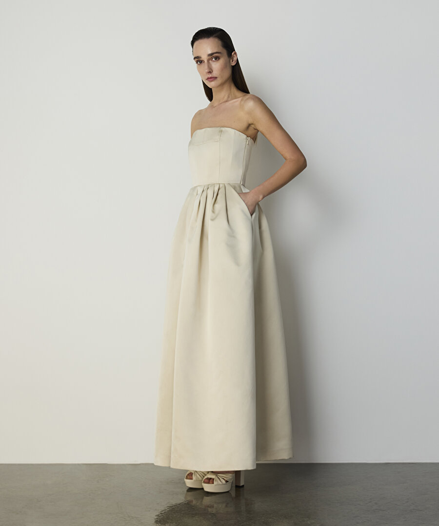 STRAPLEZ MAKSİ ELBİSE