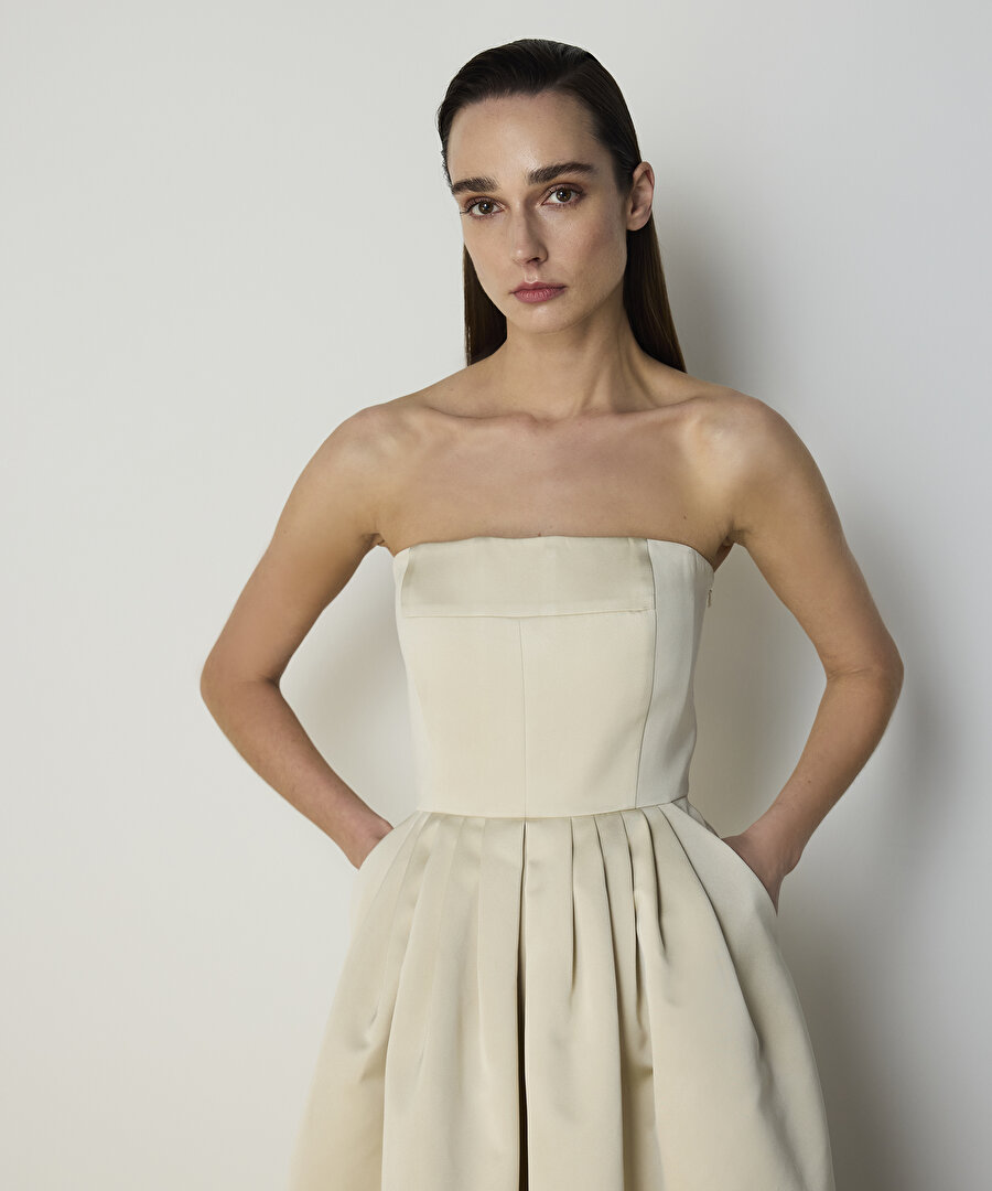 STRAPLEZ MAKSİ ELBİSE