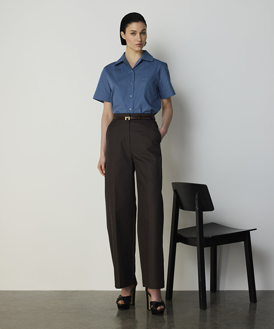 ÜTÜ İZLİ WIDE LEG PANTOLON