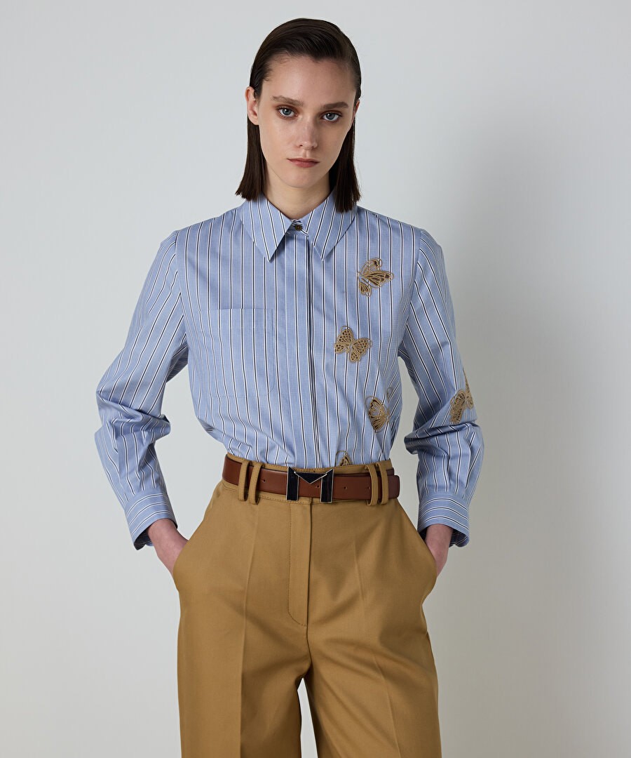 WIDE LEG GABARDİN PANTOLON