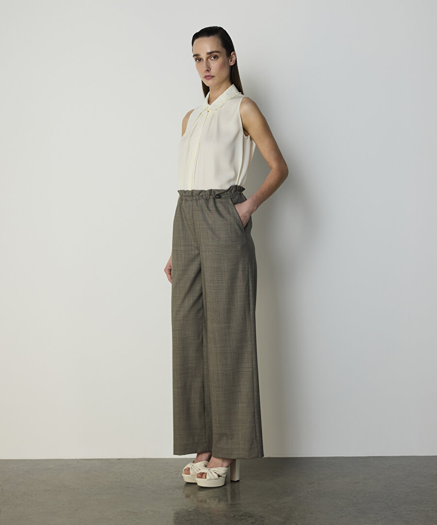 AYARLANABİLİR BEL YÜNLÜ PANTOLON