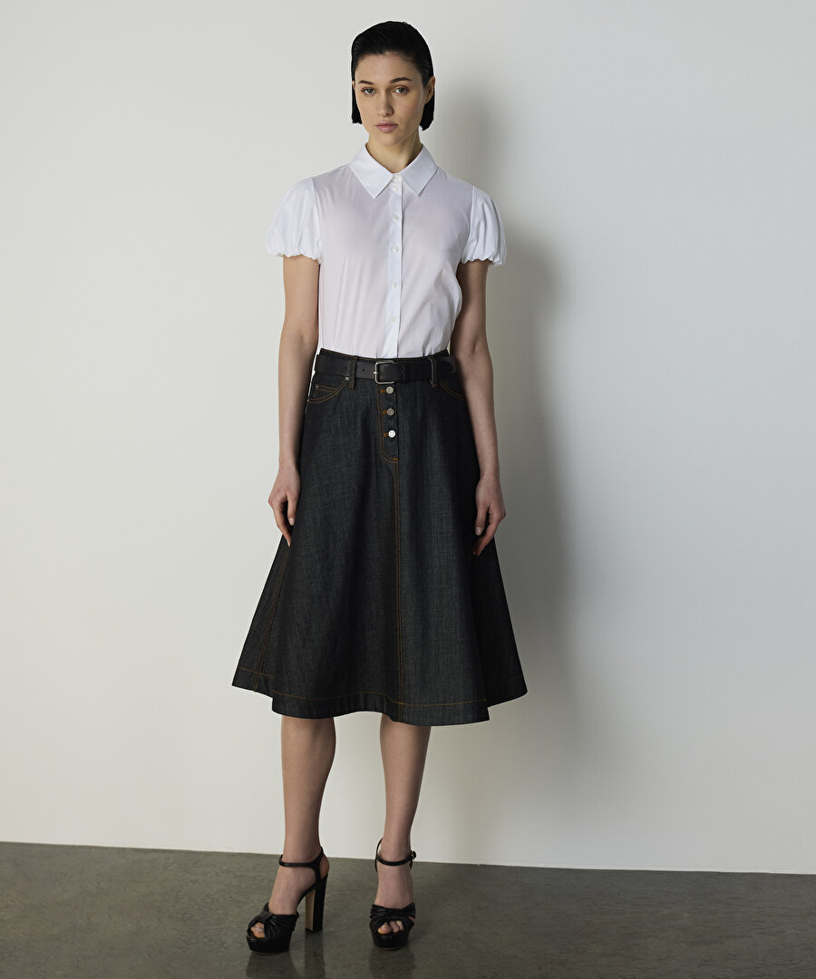 A KESİM DENİM ETEK