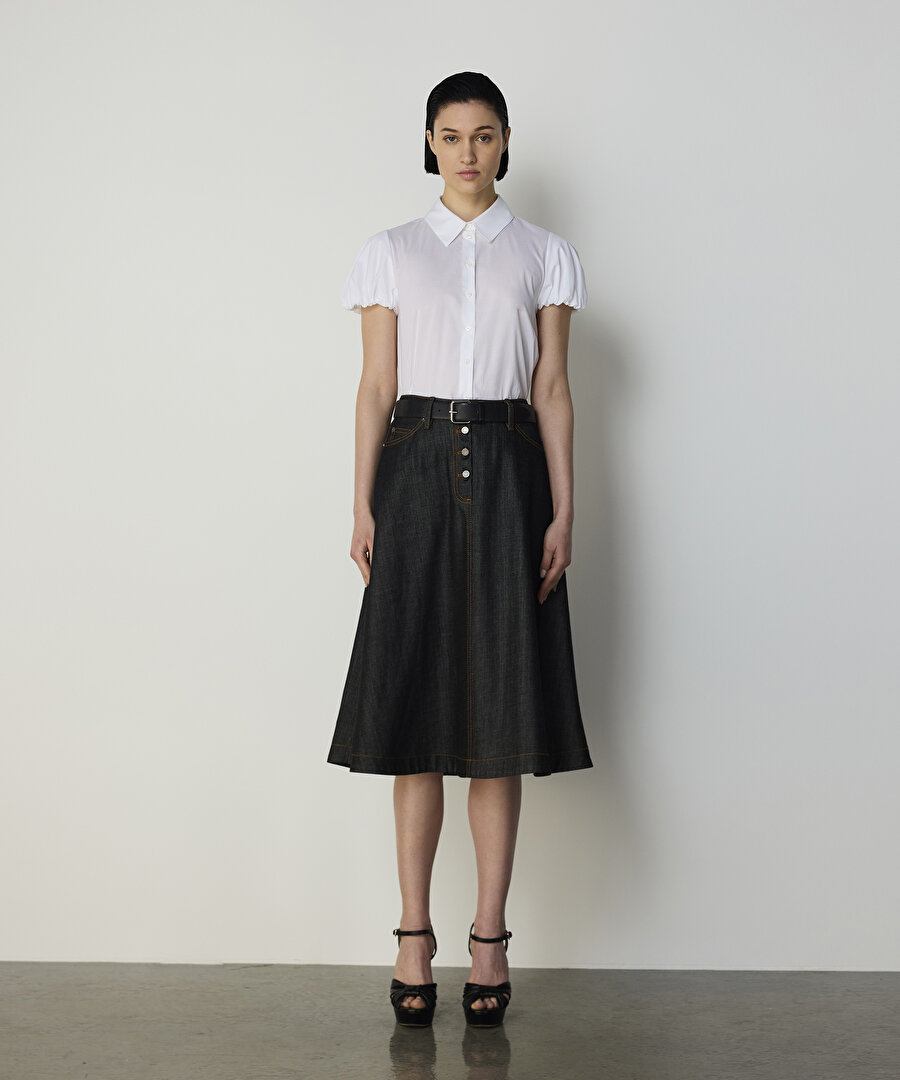 A KESİM DENİM ETEK